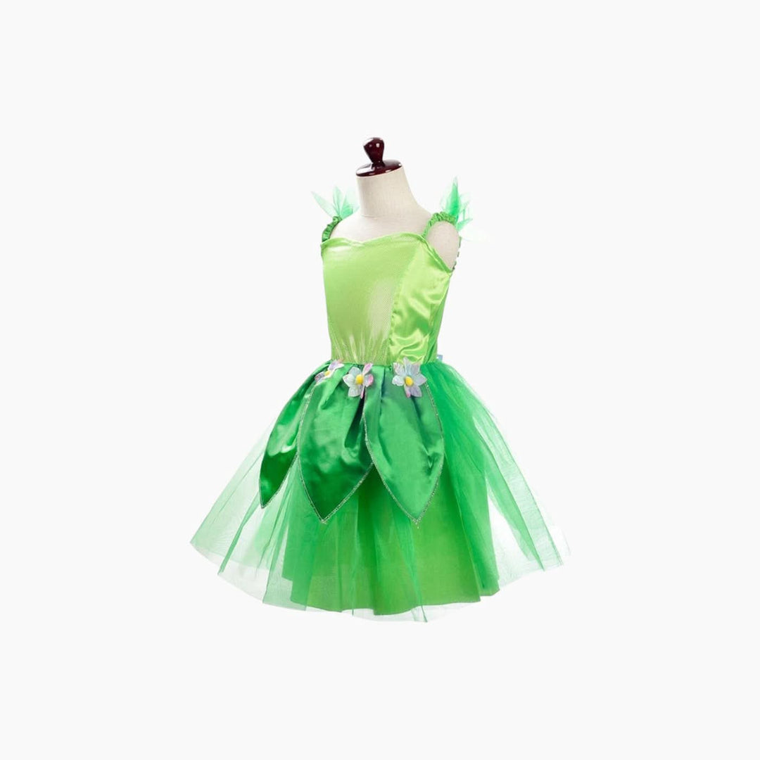 Lito Angels Fancy Fairy Costume with green satin skirt and flower accents