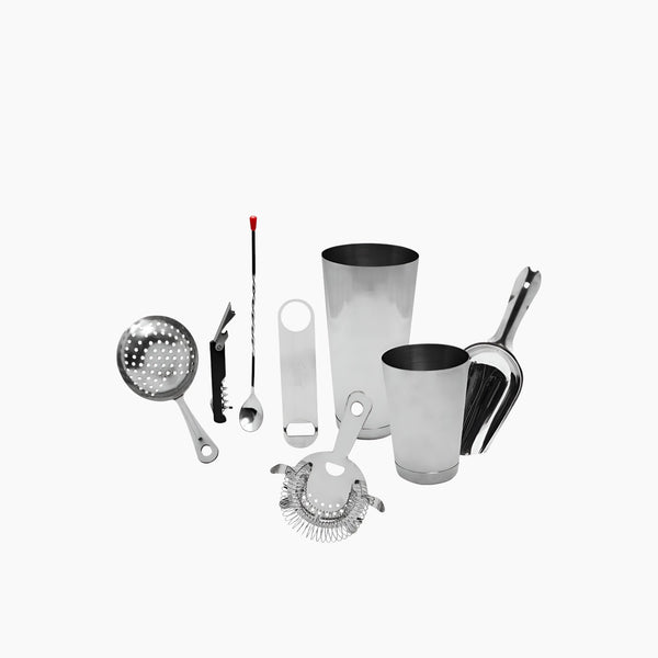 Essential Cocktail Kit Set of 8 Pieces Stainless Steel