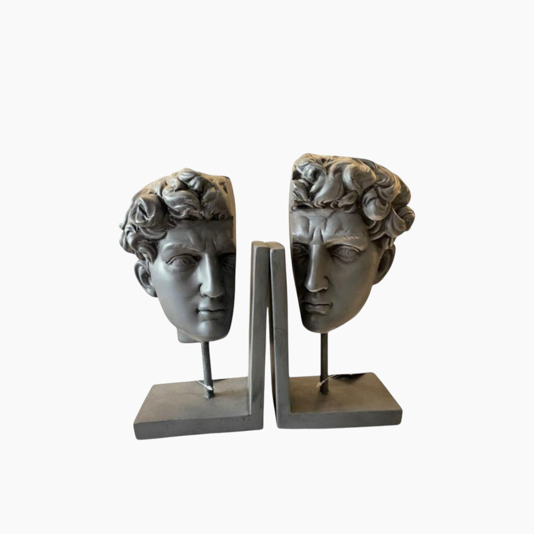 Michelangelo black bookends with a classic design