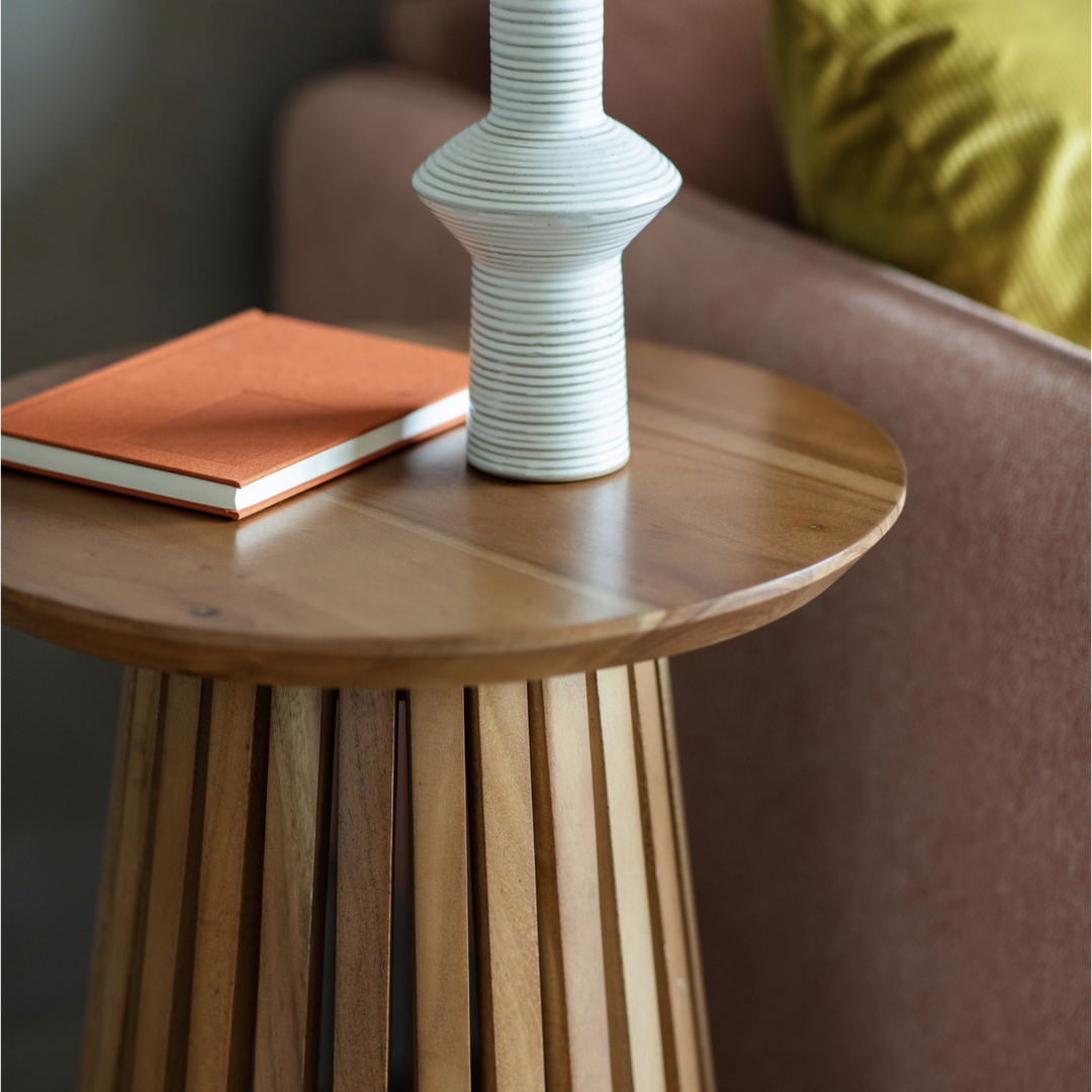 Liberta Torre Side Table Wooden Walnut