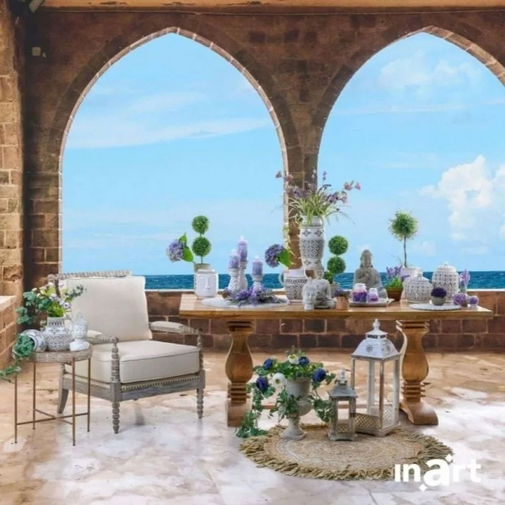 Inart Natural Wood Dining Table