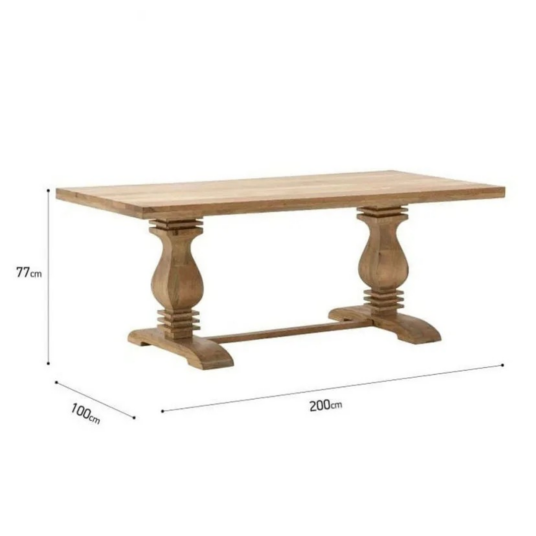 Inart Natural Wood Dining Table