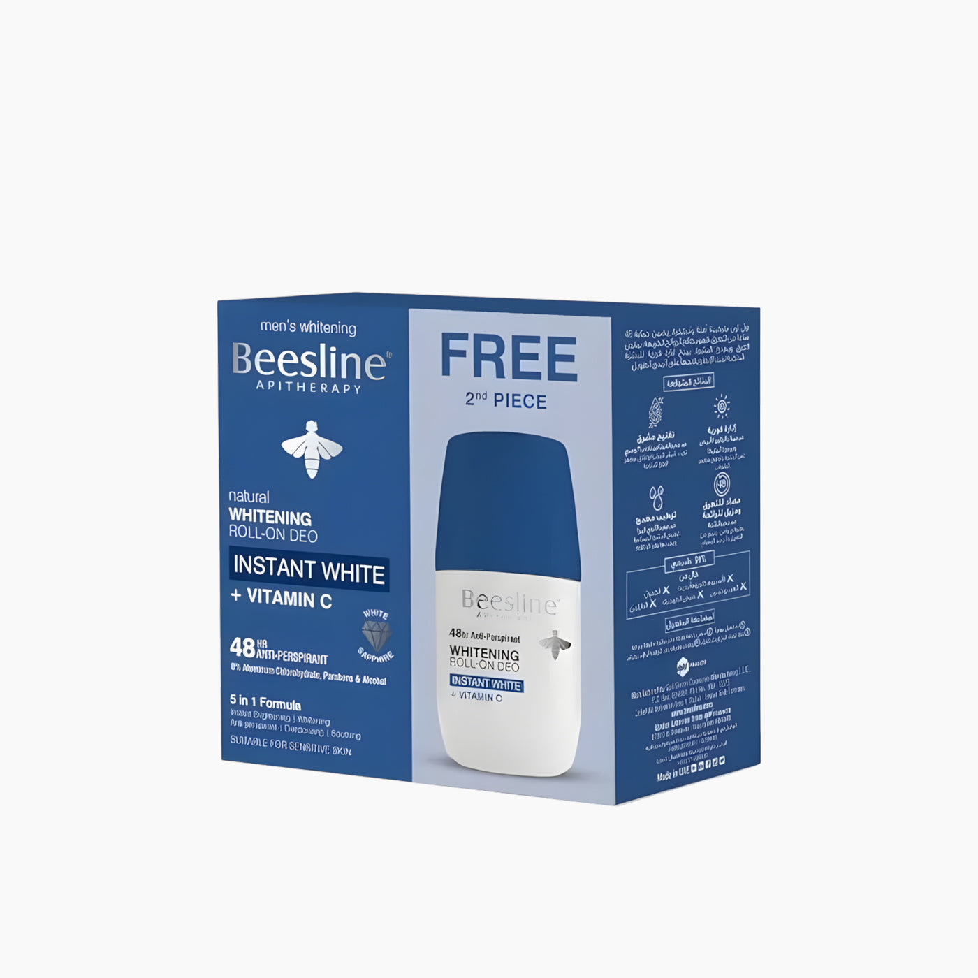 Beesline Whitening Roll-On Deo - Instent White - Vitamin C (1+1 Free) - HUNA