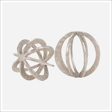 Solid metal ball decor