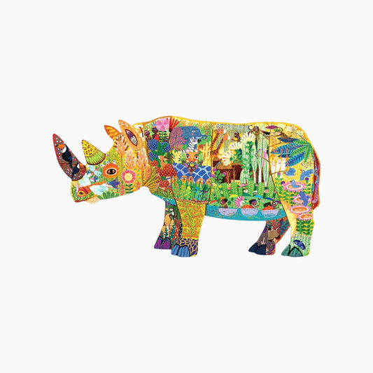 Mideer Large Animal Shaped Puzzle Dream Rhinoceros 280 pcs Age 6+