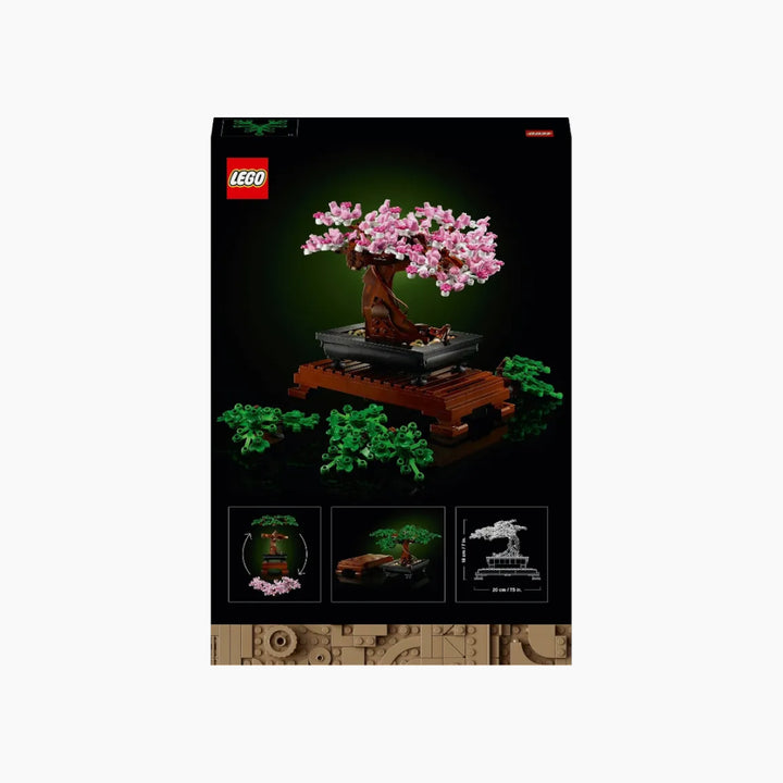 Lego Bonsai Tree construction set with pink blossoms and pot