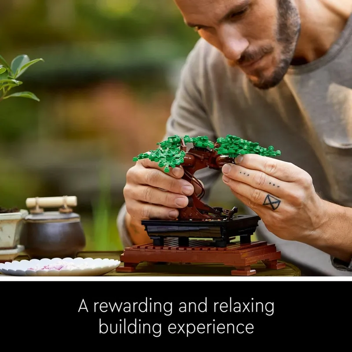 Lego Bonsai Tree construction set with pot and stand