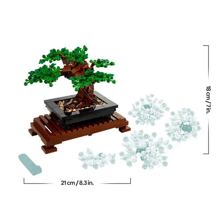 Lego Bonsai Tree construction set with pink blossoms