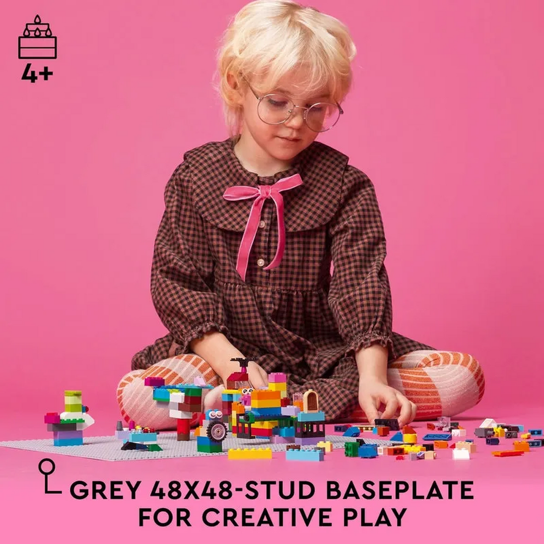 Lego gray baseplate with 2,304 studs