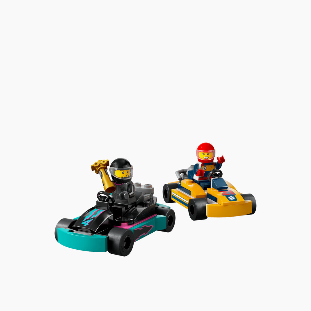 Lego Go-Karts and Race Drivers construction set with two go-karts and minifigures