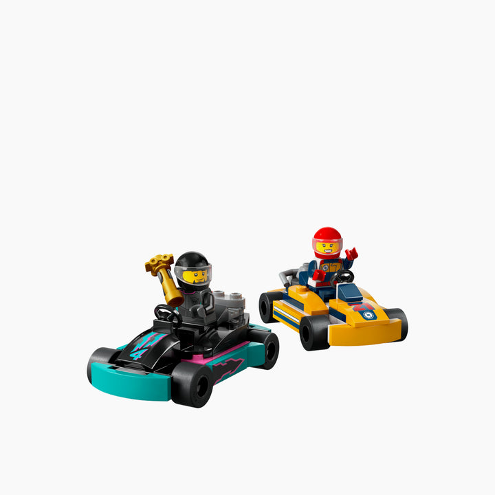 Lego Go-Karts and Race Drivers construction set with two go-karts and minifigures