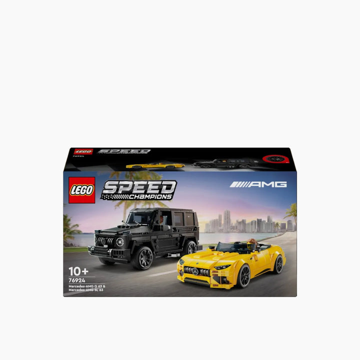 LEGO Speed Champions black Mercedes-AMG G 63 and yellow Mercedes-AMG SL 63 set