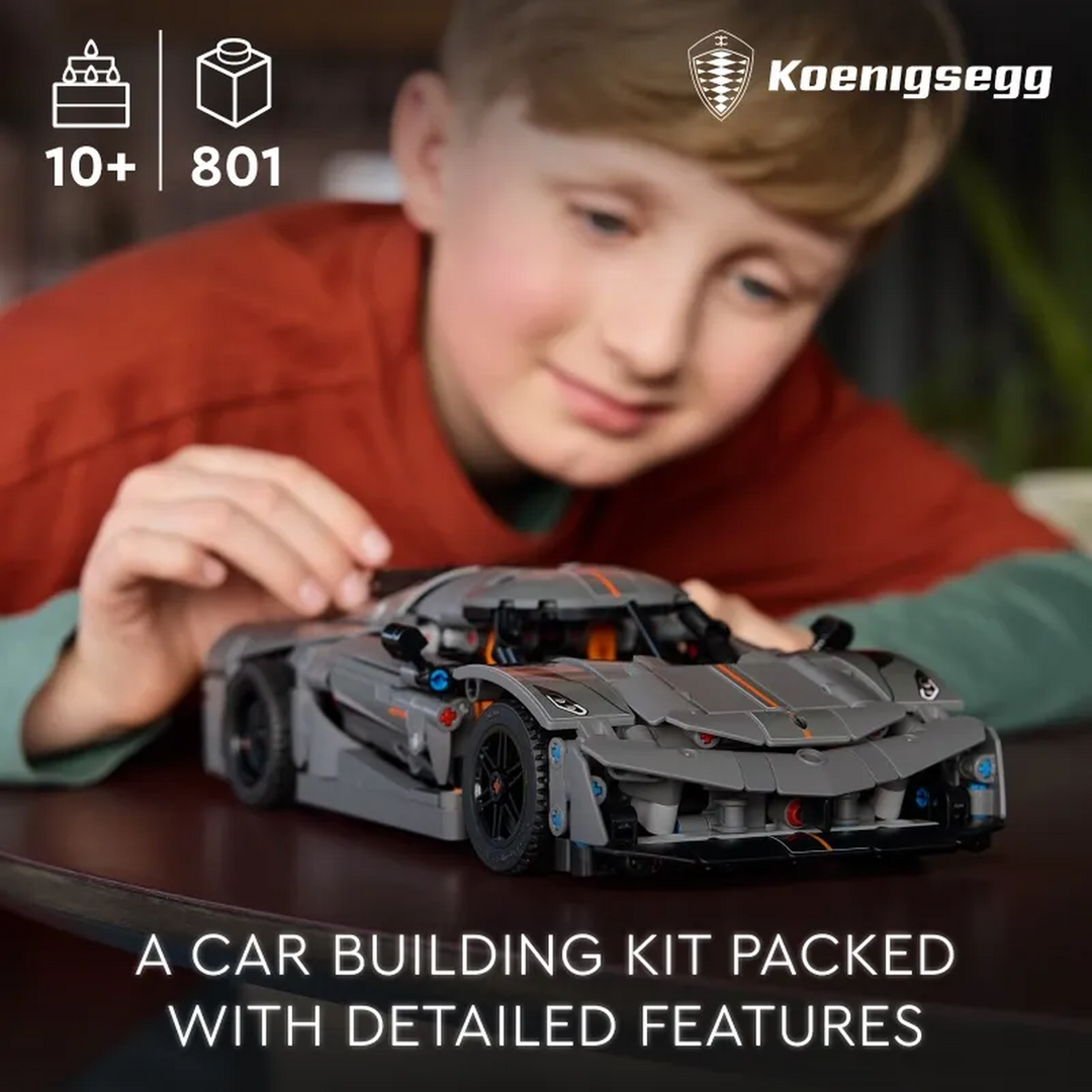 Lego Koenigsegg Jesko Absolut Gray Hypercar 801-piece construction set