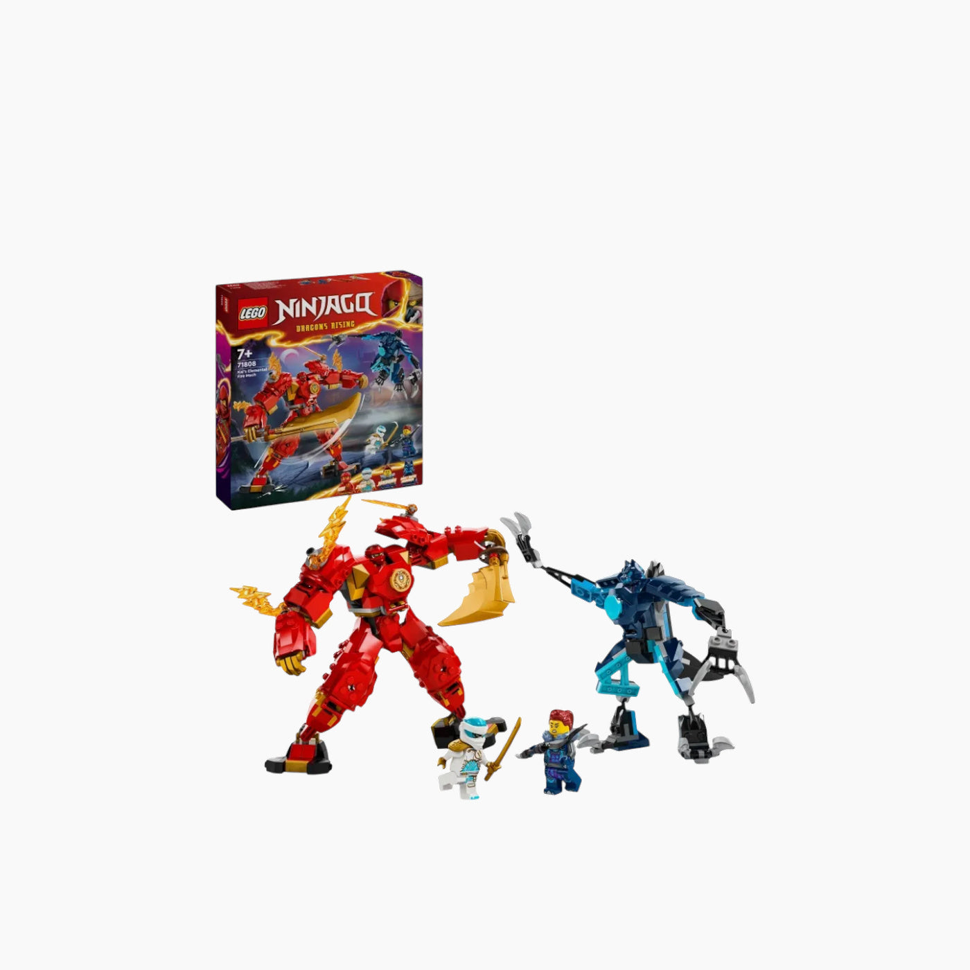 Lego Kai's Elemental Fire Mech building set, 322 pieces