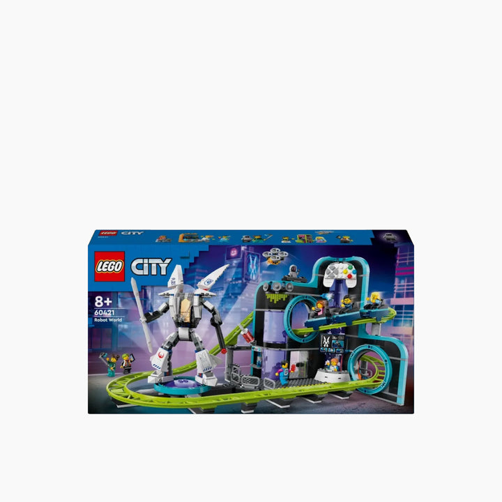 Lego Robot World Roller-Coaster Park construction set with 986 pieces