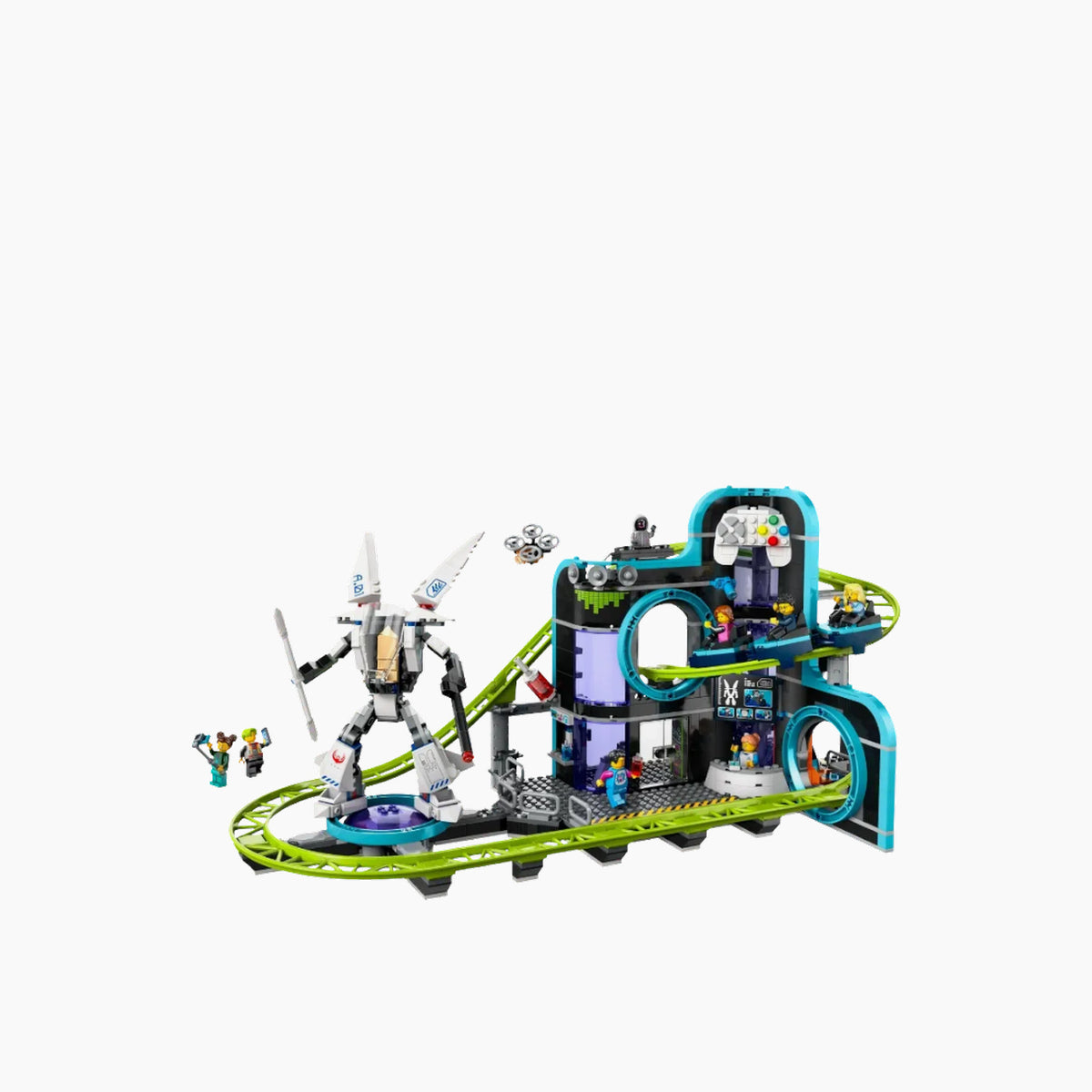 Lego Robot World Roller-Coaster Park construction set with 986 pieces