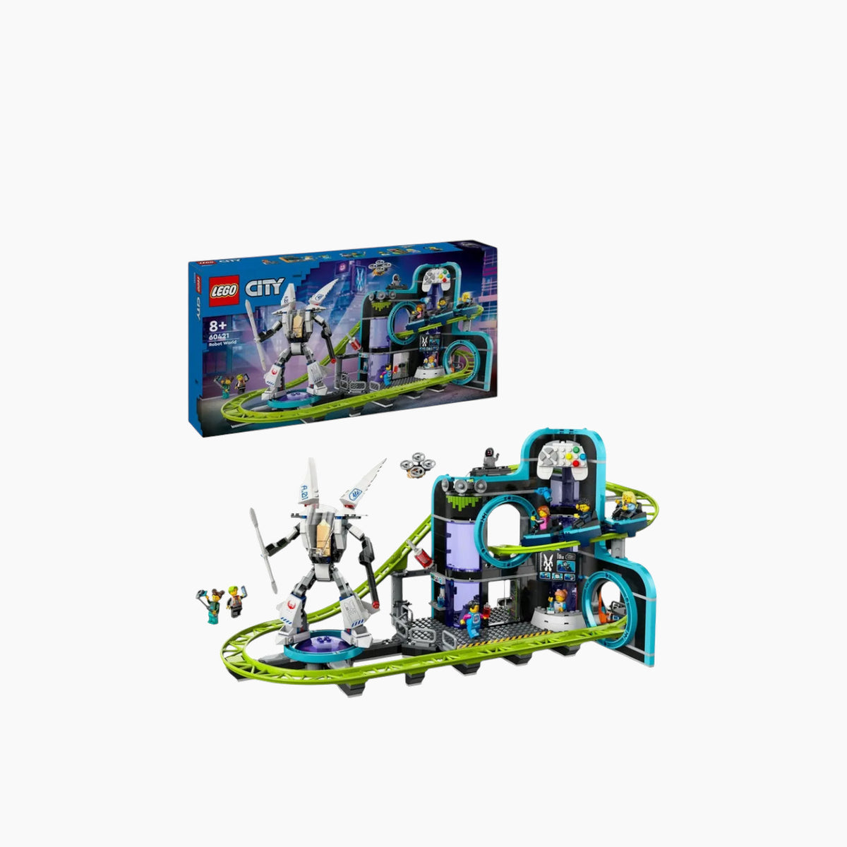 Lego Robot World Roller-Coaster Park construction set with 986 pieces