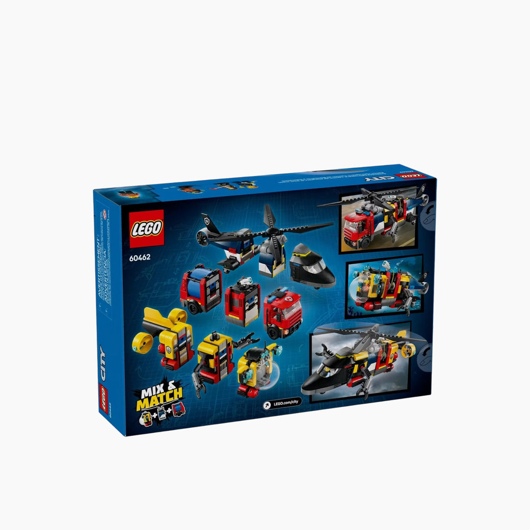 Lego Helicopter Fire Truck And Submarine