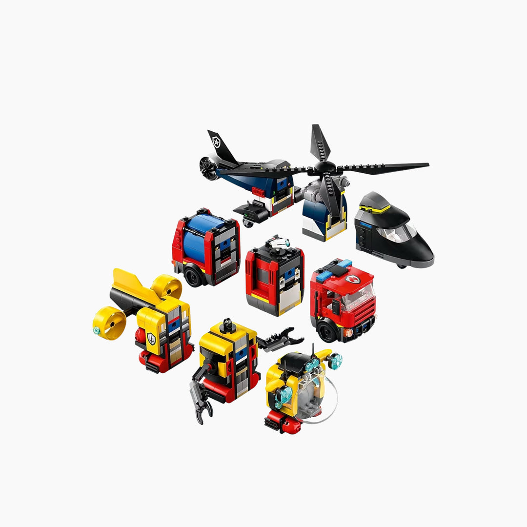 Lego Helicopter Fire Truck And Submarine
