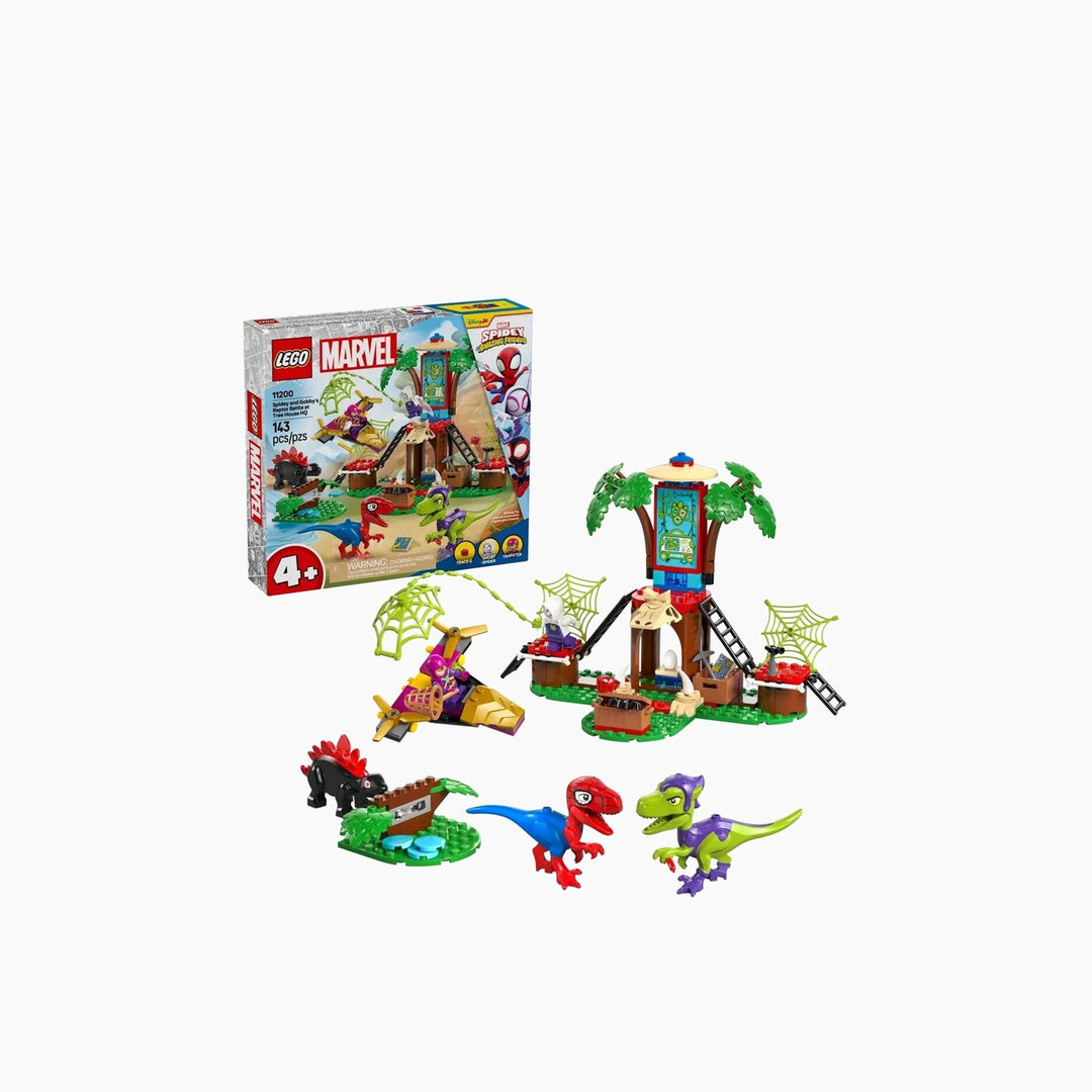 Lego Spidey And Gobbys Raptor Battle