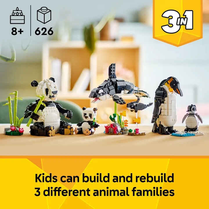 Lego Wild Animals Panda Family 3-in-1 building toy set