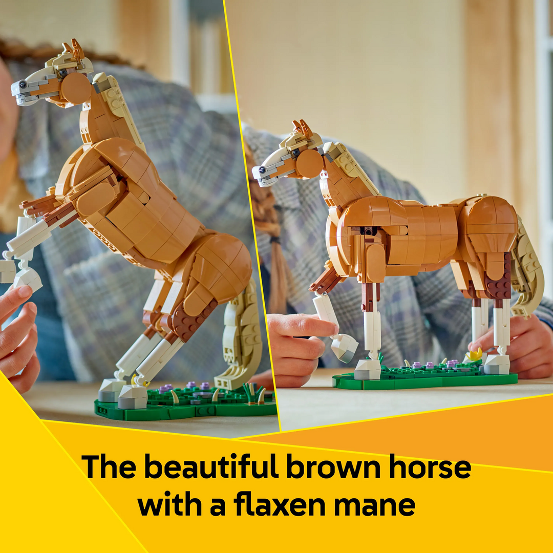 Lego 685 piece 3-in-1 building set featuring a horse model