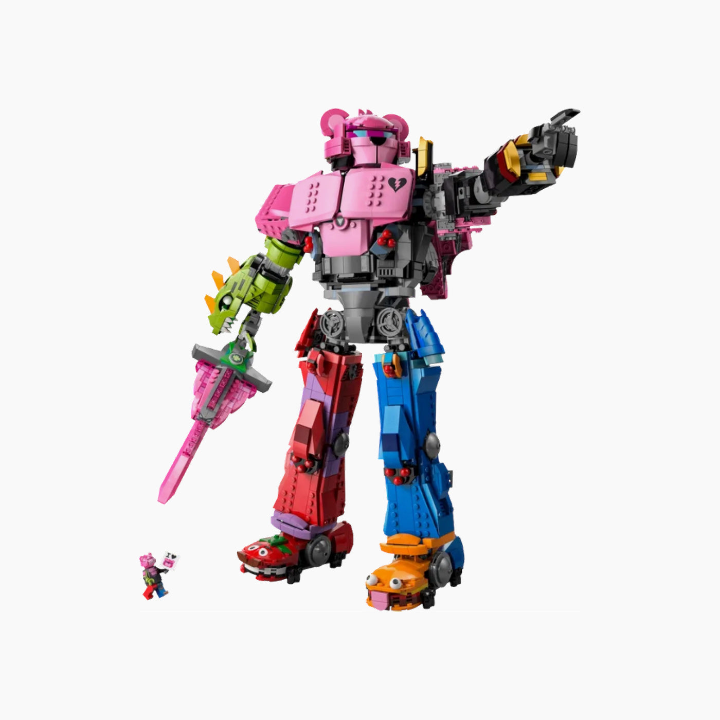 LEGO Mecha Team Leader construction set with posable robot and sword accessory