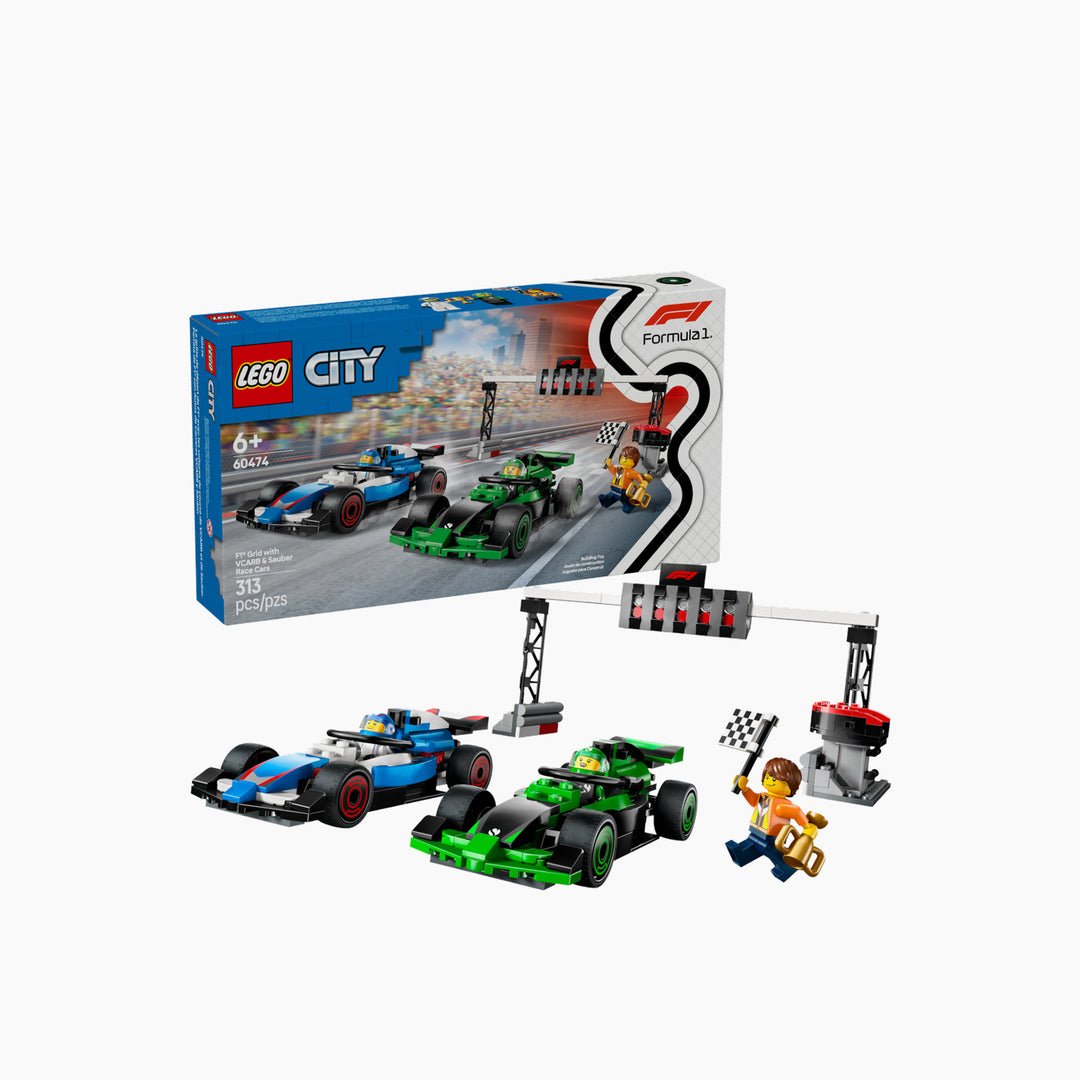 LEGO F1 Grid with VCARB and Sauber race cars construction set