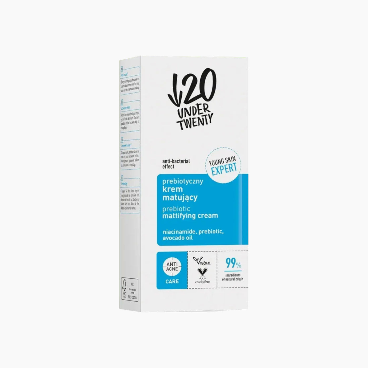 U20 Prebiotic Mattifying Cream 50 Ml - HUNA