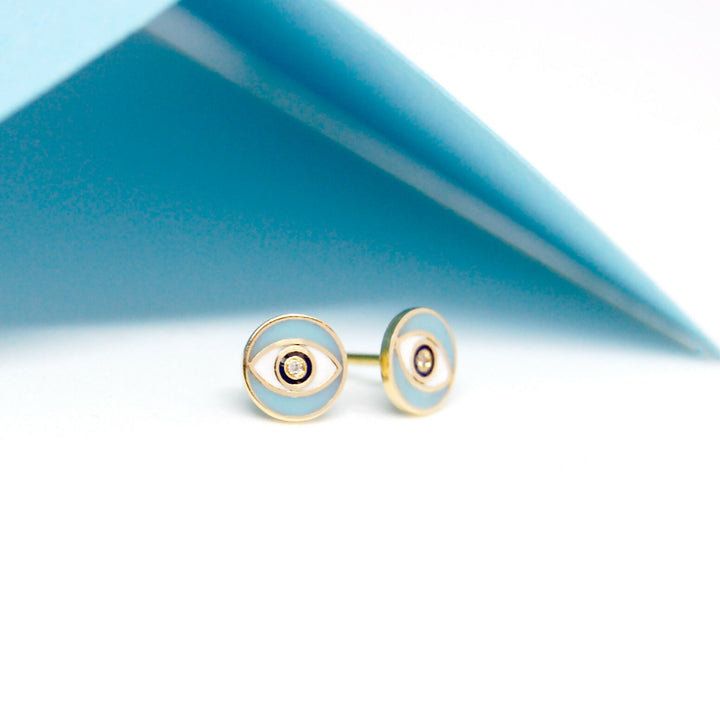 Baby Chic Fine Jewelry Blue Nazar Earrings - HUNA