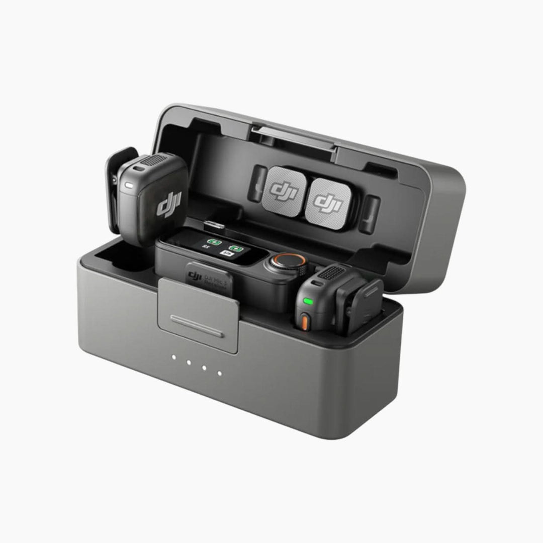 DJI Mic 3 wireless microphone system with dual transmitters