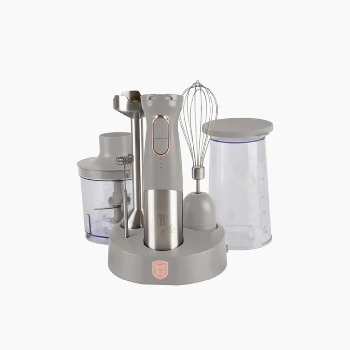 Berlinger Haus 6-in-1 Rechargeable Hand Blender and Chopper Set - Taupe