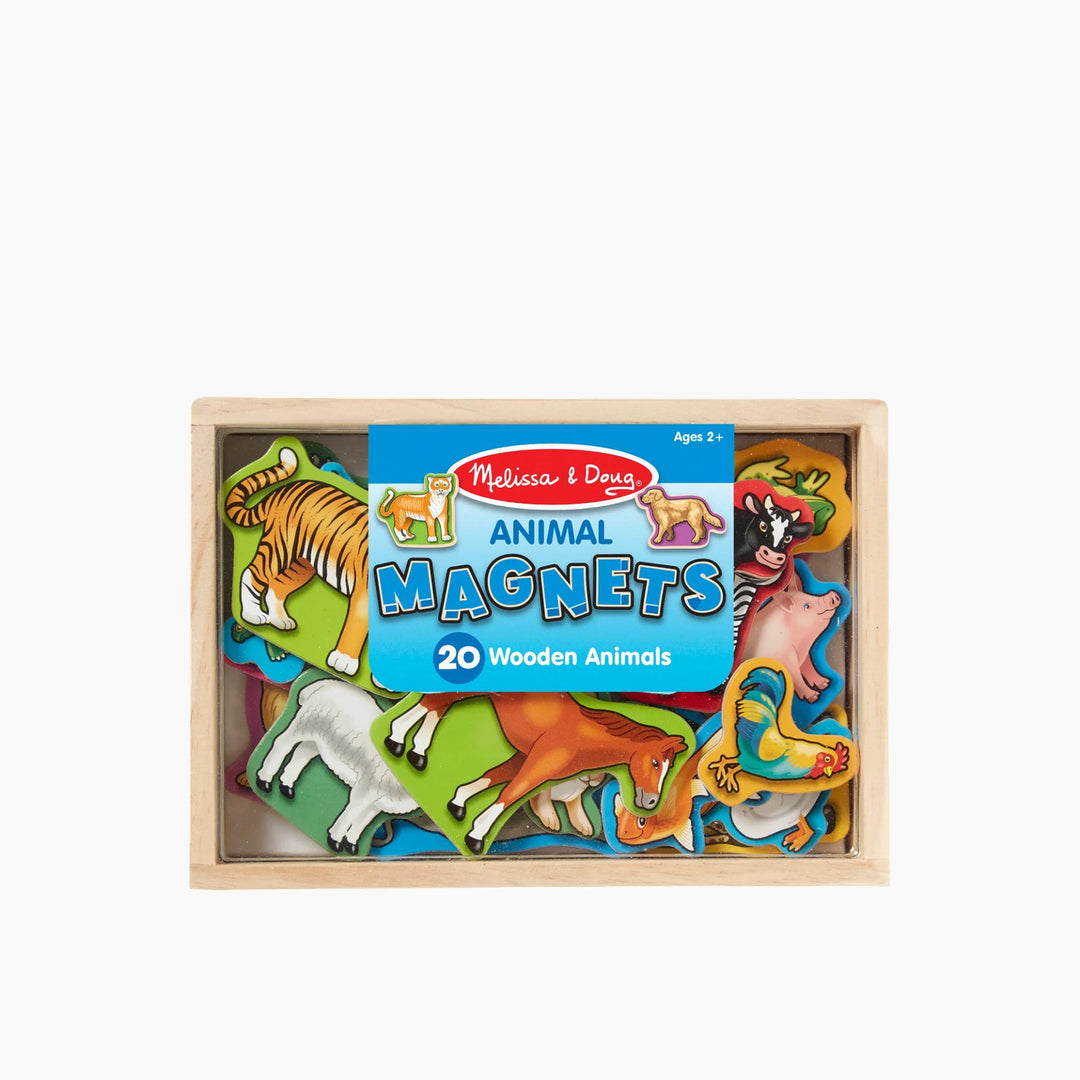 Wooden animal magnets for decorating magnetic surfaces