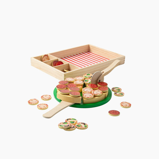 PRETEND PLAY Wooden Pizza Party Play Set