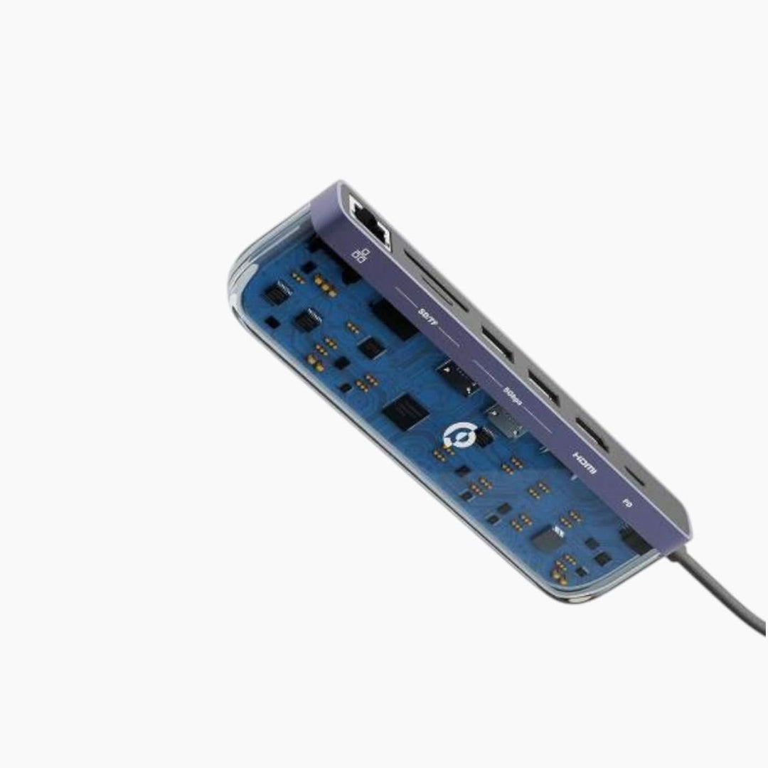 Powerology 7 in 1 USB-C Multi Hub Crystalline Series Hub