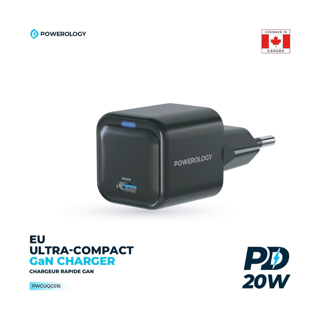 Powerology Ultra-Compact 20W GaN PD Charger