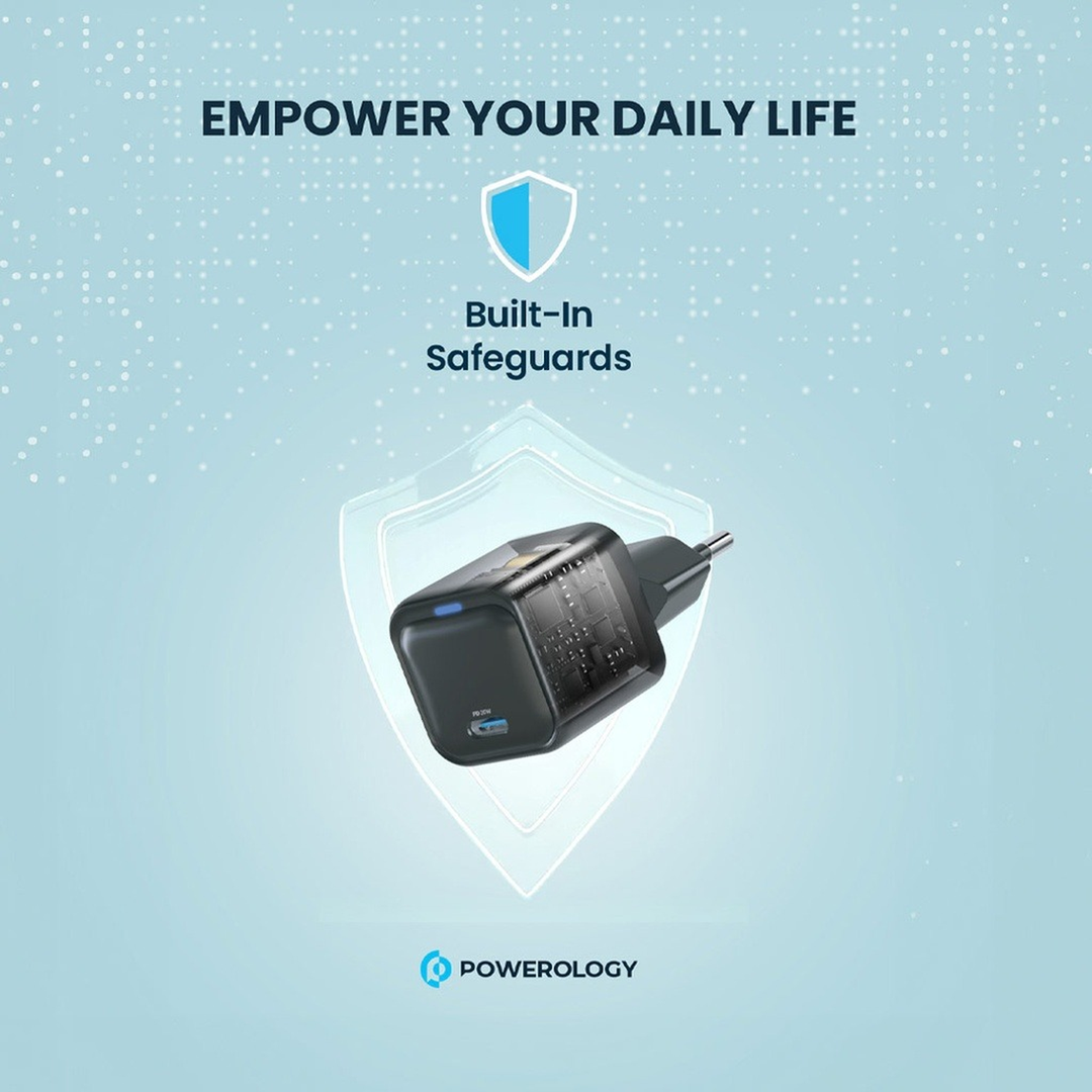 Powerology Ultra-Compact 20W GaN PD Charger