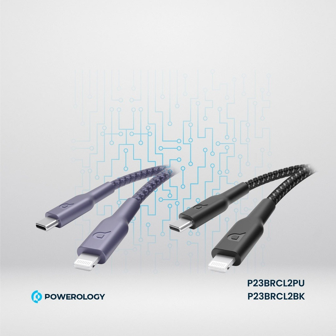 Powerology Braided USB-C To Lightning Cable