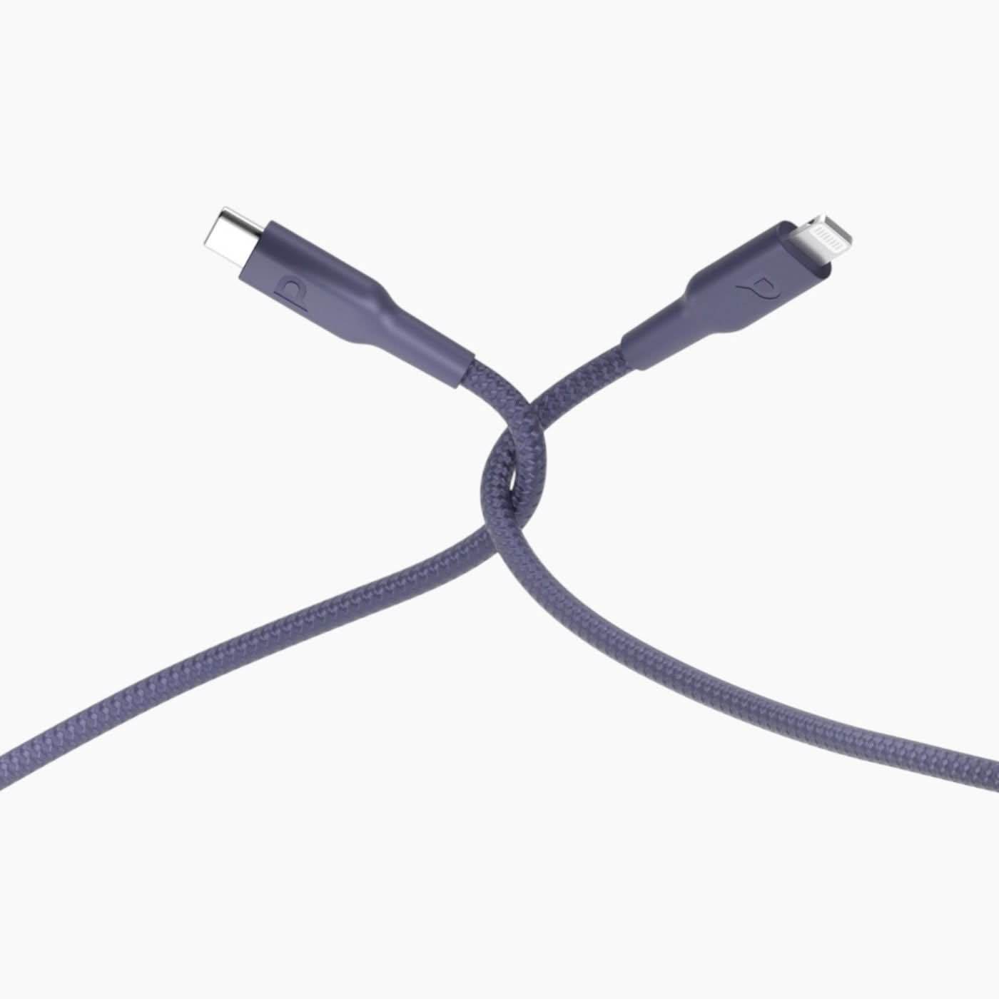 كابل مضفر USB-C إلى Lightning للبيانات والشحن السريع كابل مضفر USB-C إلى Lightning للبيانات والشحن السريع