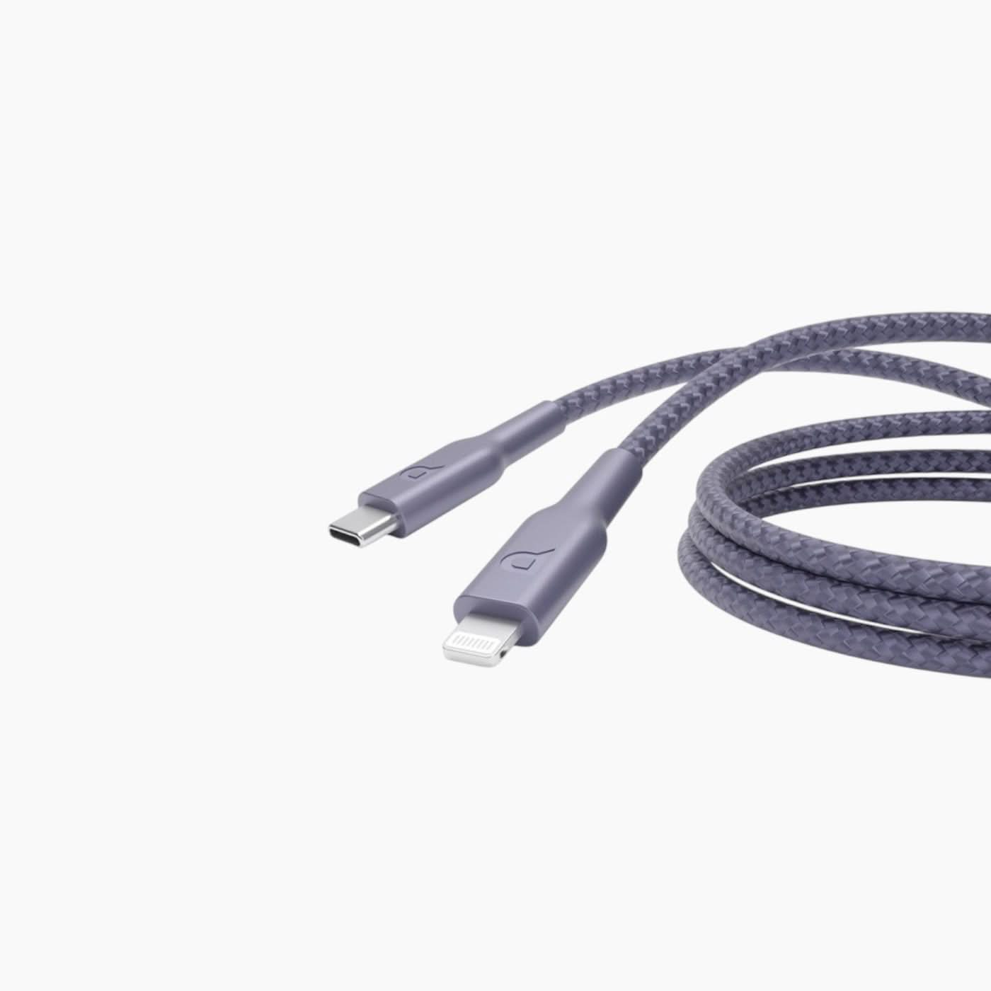 كابل مضفر USB-C إلى Lightning للبيانات والشحن السريع كابل مضفر USB-C إلى Lightning للبيانات والشحن السريع