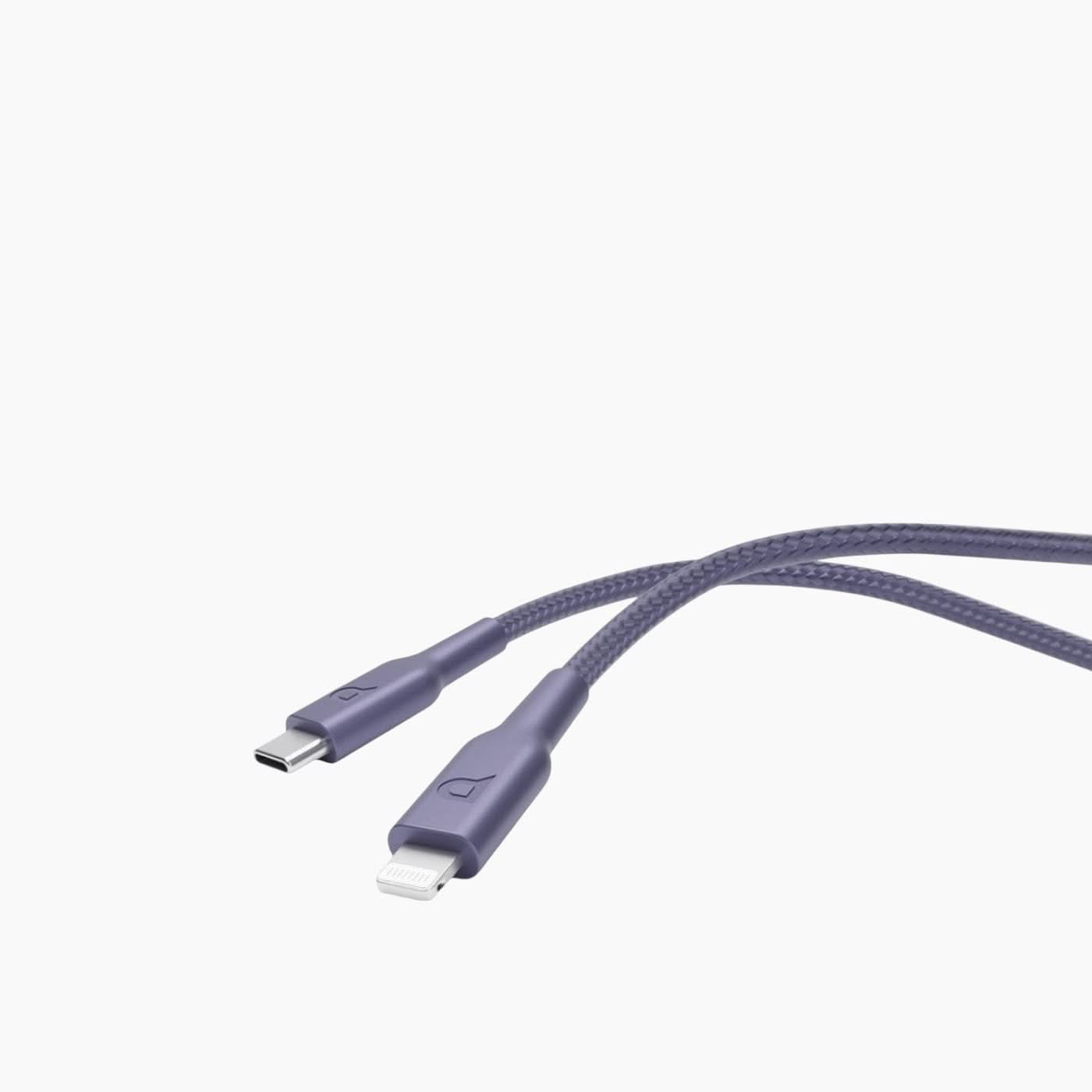 كابل مضفر USB-C إلى Lightning للبيانات والشحن السريع كابل مضفر USB-C إلى Lightning للبيانات والشحن السريع