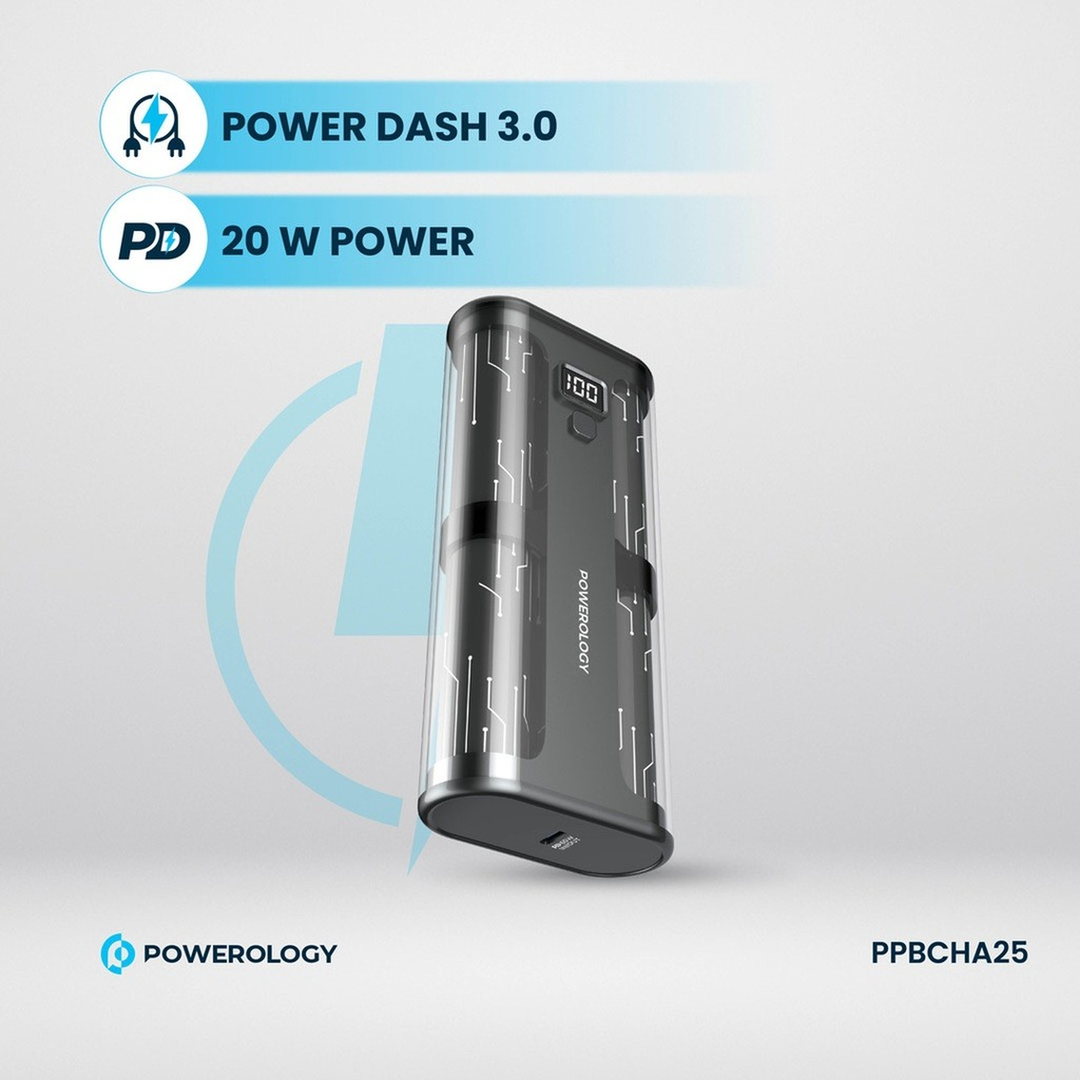 Powerology Crystalline Series 10000mAh power bank with 35W PD