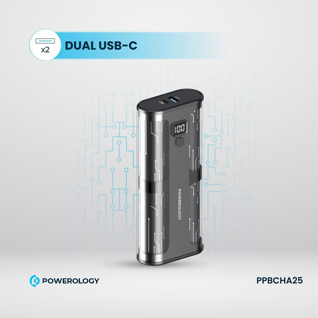 Powerology Crystalline Series 10000mAh power bank with 35W PD