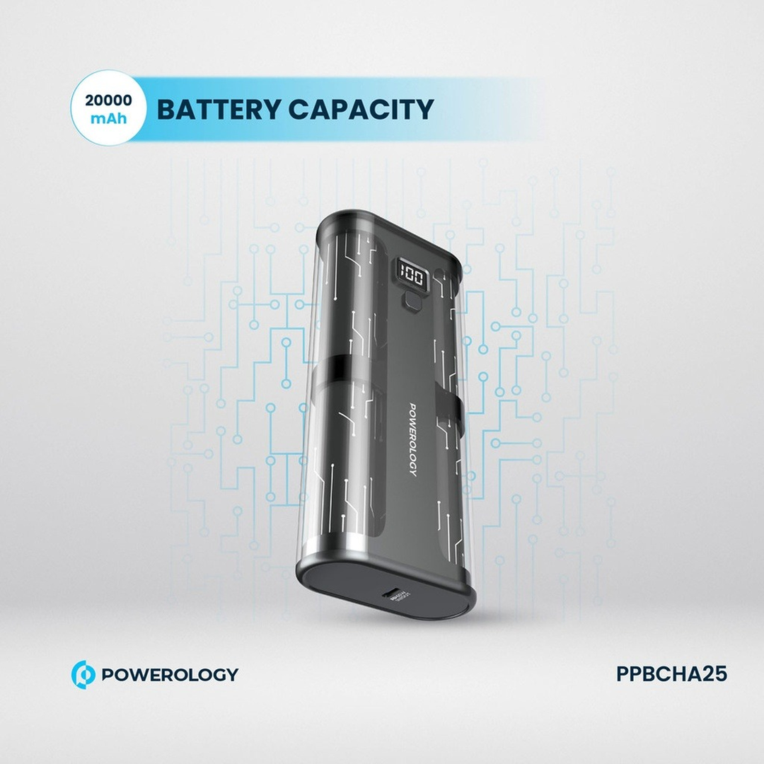 Powerology Crystalline Series 10000mAh power bank with 35W PD