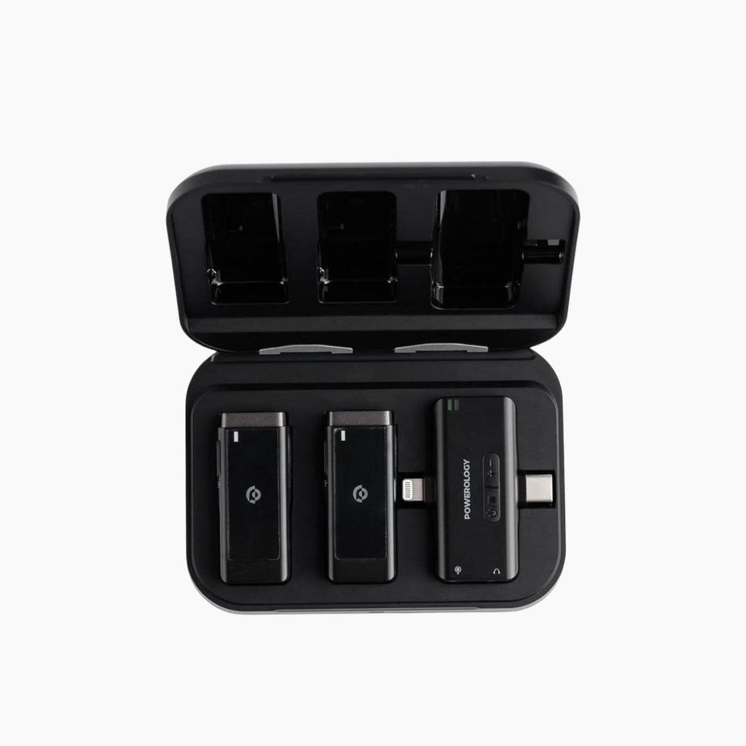 Powerology wireless lavalier microphone for iPhone and iPad