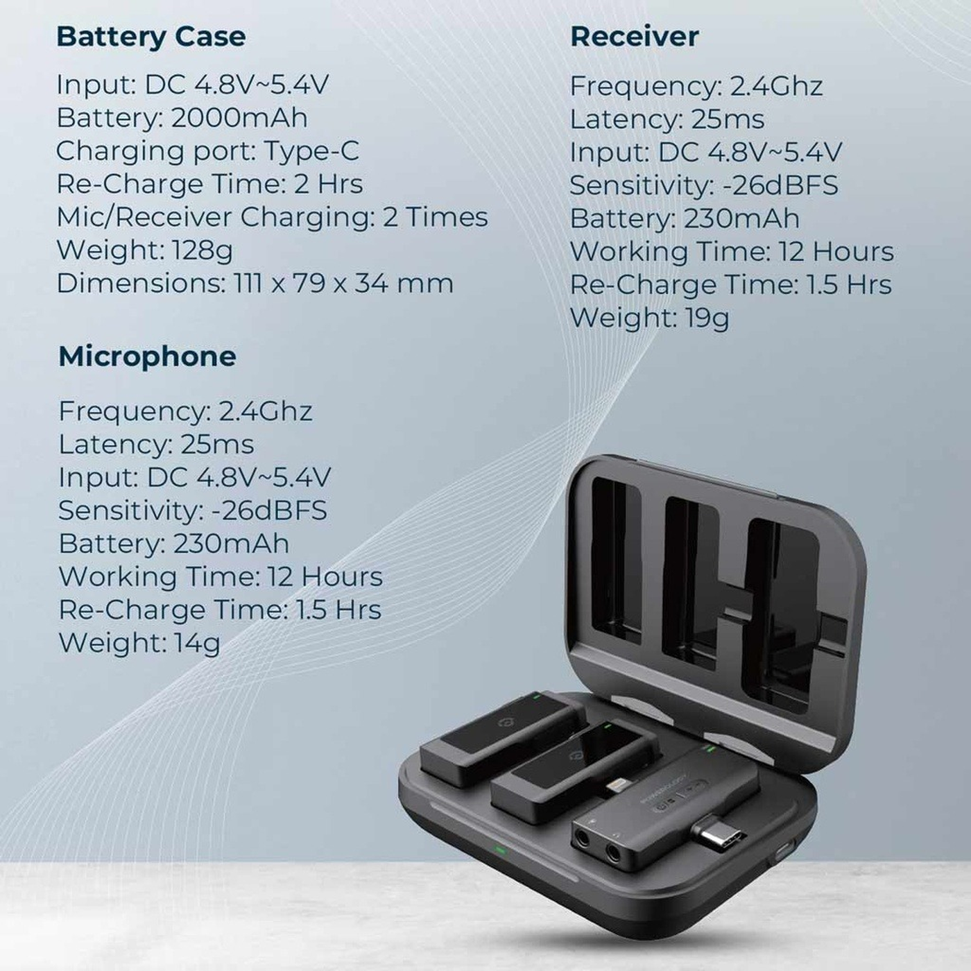 Powerology Wireless Lavalier Microphone Powerology Wireless Lavalier Microphone