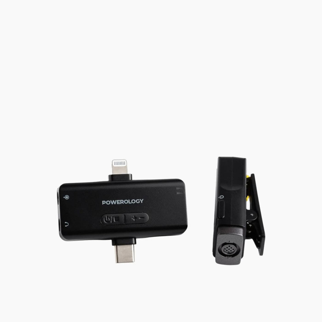 Powerology wireless lavalier microphone for iPhone and iPad