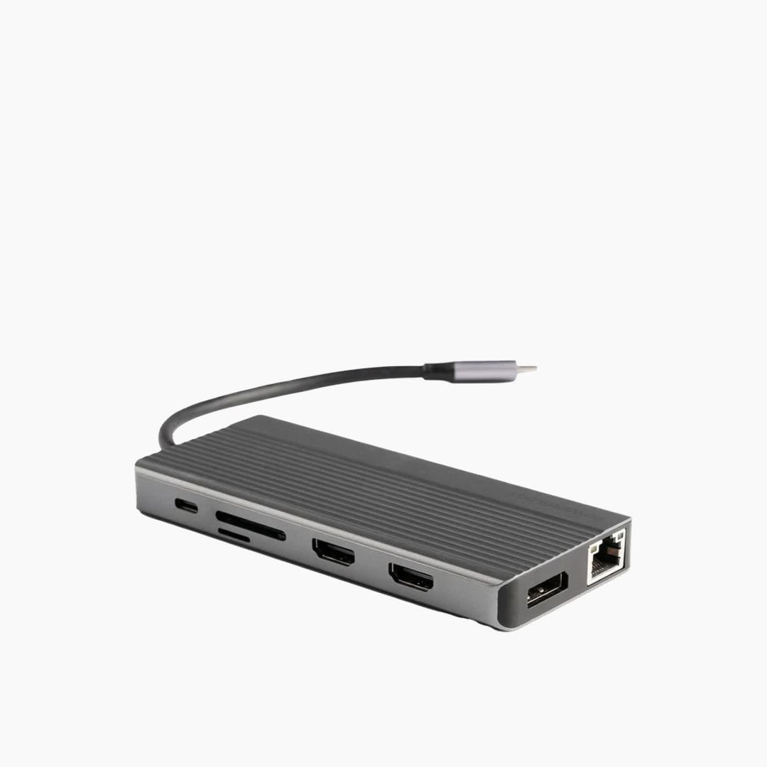 Powerology 13-in-1 USB-C Hub with dual HDMI and DP 4K support