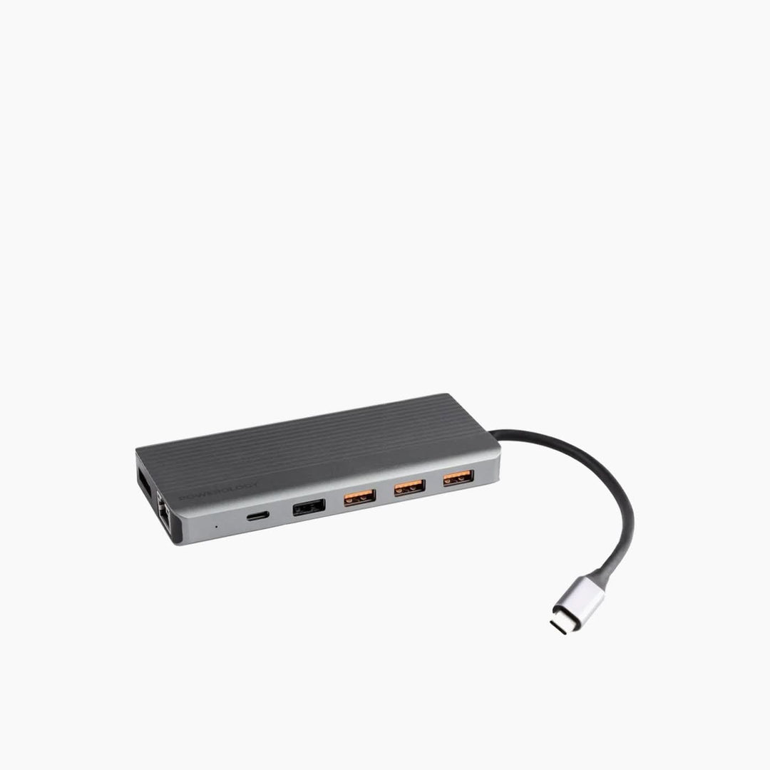 Powerology 13-in-1 USB-C Hub with dual HDMI and DP 4K support