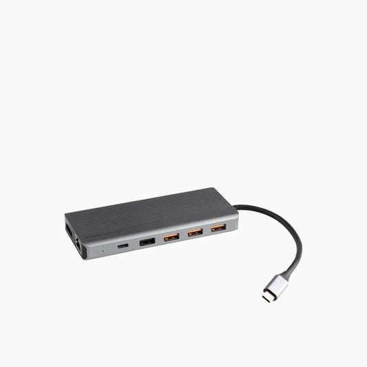 موزع 13 في 1 بمنفذ HDMI مزدوج وDP 4K USB-C Ethernet بسرعة نقل بيانات 10 جيجابت في الثانية
